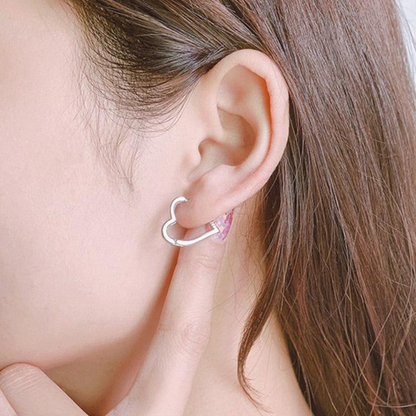 HEART HOOP EARRINGS 🔥🔥🔥