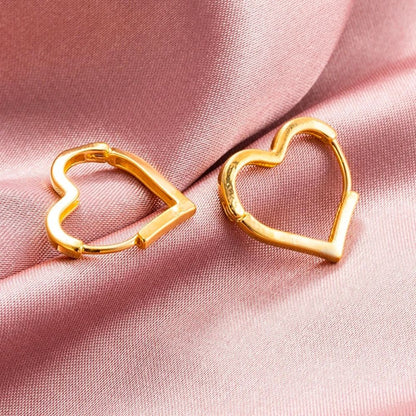 HEART HOOP EARRINGS 🔥🔥🔥