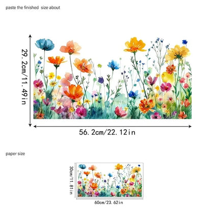 ✨LAST DAY 49% OFF - 💐Colorful Floral Bouquet Window Sticker🖼️(Cut to size freely)✨